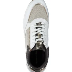 Damen Tamaris Klassische- & Business Schuhe<23732, Schnürschuhe, Damen, Weiß Beige