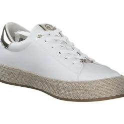 Damen Tamaris Klassische- & Business Schuhe<23713, Schnürschuhe, Damen, WHITE/GOLD