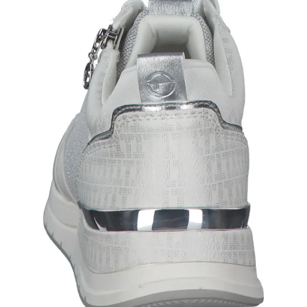 Damen Tamaris Sneakers<23732, Sneakers Low, Damen, WHT/SILVER COM