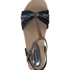 Damen Tom Tailor Sandaletten<5390220008, Keilsandaletten, Damen, NAVY