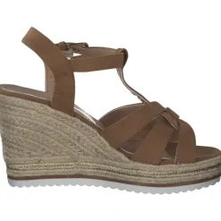 Damen Tom Tailor Sandaletten<3290204, Keilsandaletten, Damen, Braun