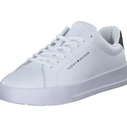 Herren Tommy Hilfiger Klassische- & Business Schuhe<FM0FM052970LE TH COURT LEATHER GRAIN ESS, Klassische- & Business Schuhe, Herren, Whit