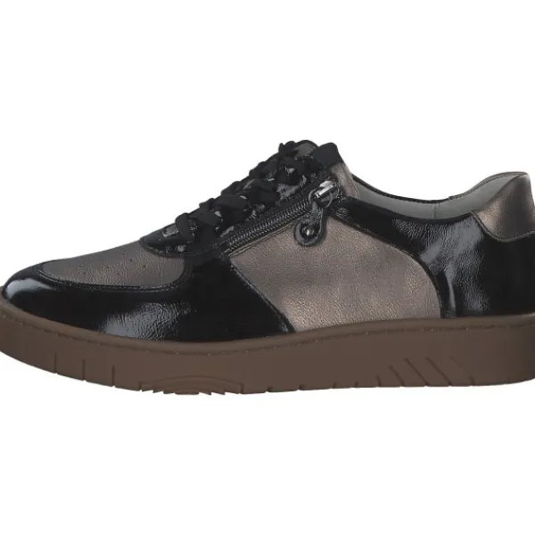 Damen Waldläufer Klassische- & Business Schuhe<754004-203/370 Yuna H, Schnürschuhe, Damen, schwarz bronze